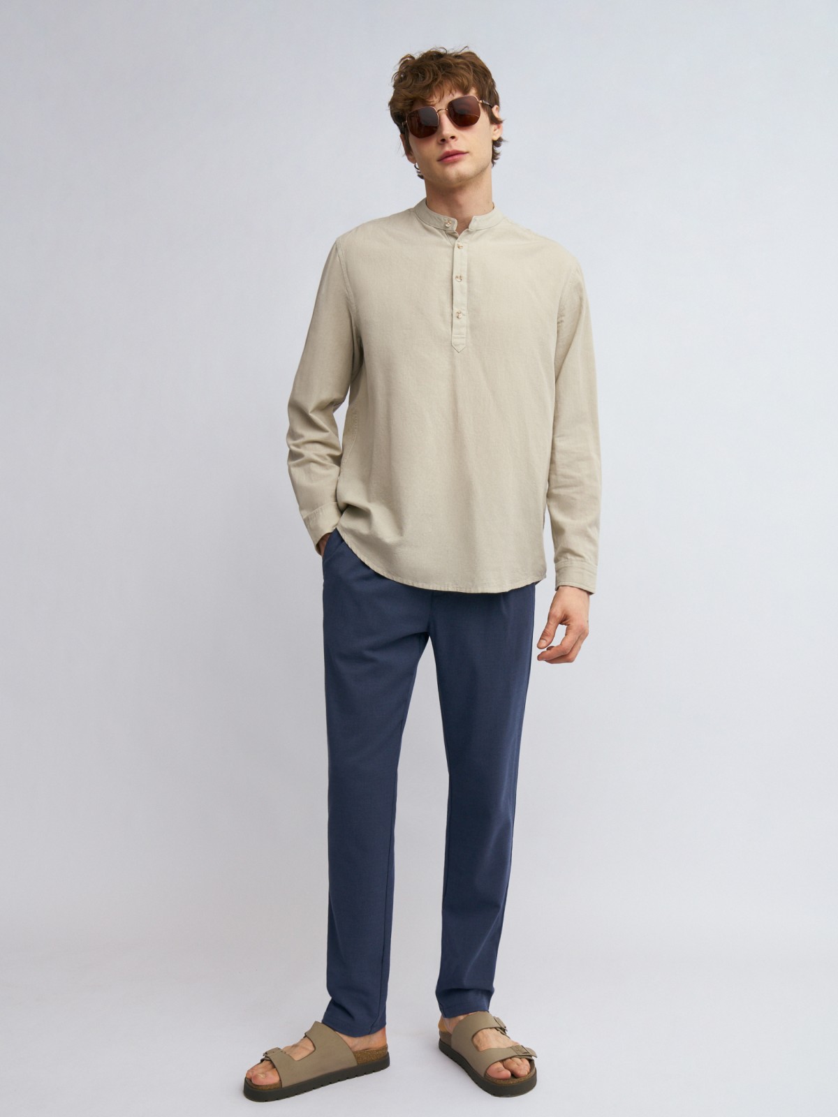 Брюки силуэта Tapered на резинке