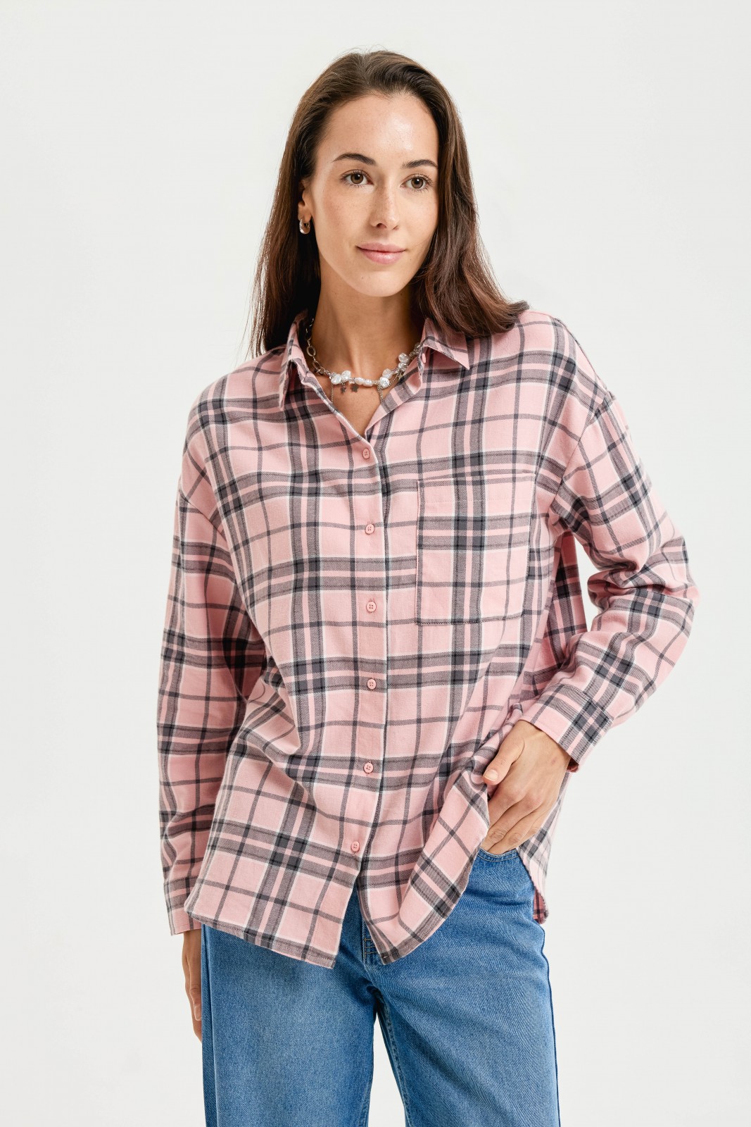 Верхняя рубашка из хлопка в клетку