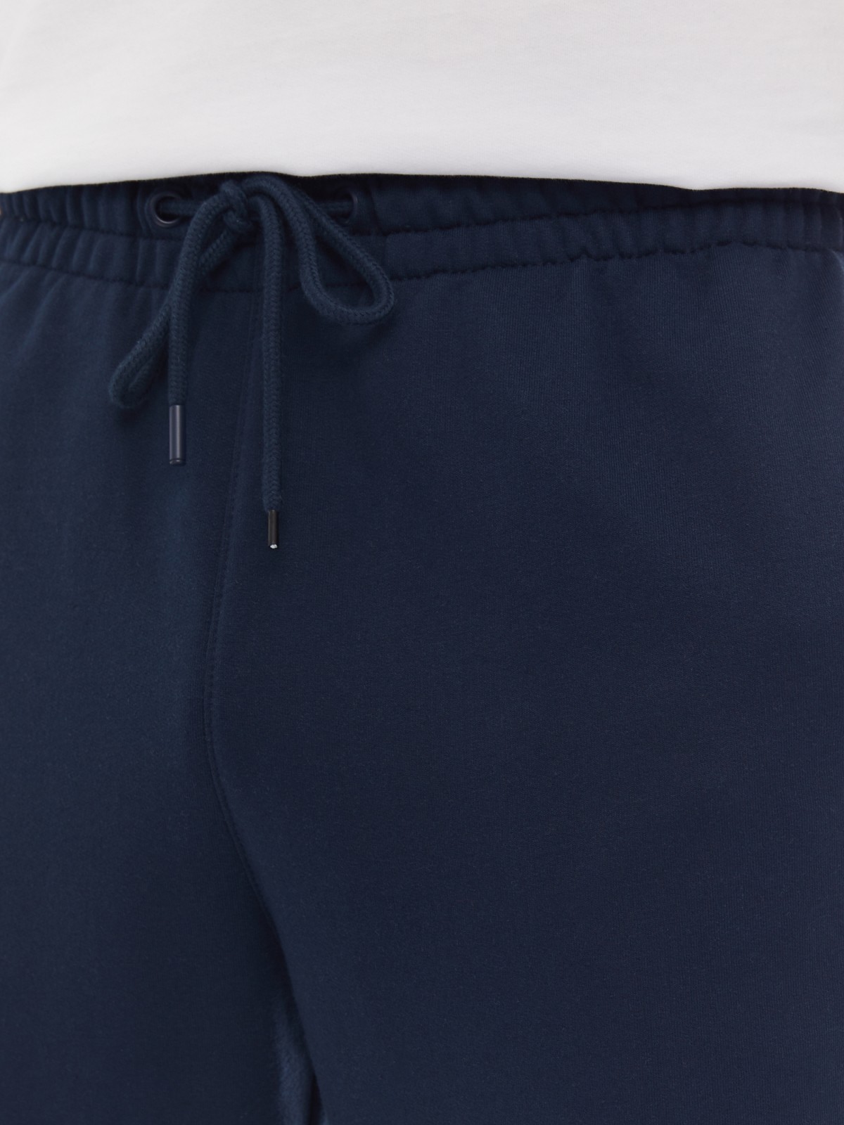 Трикотажные брюки-джоггеры в спортивном стиле zolla 014137660042, цвет синий, размер S - фото 4