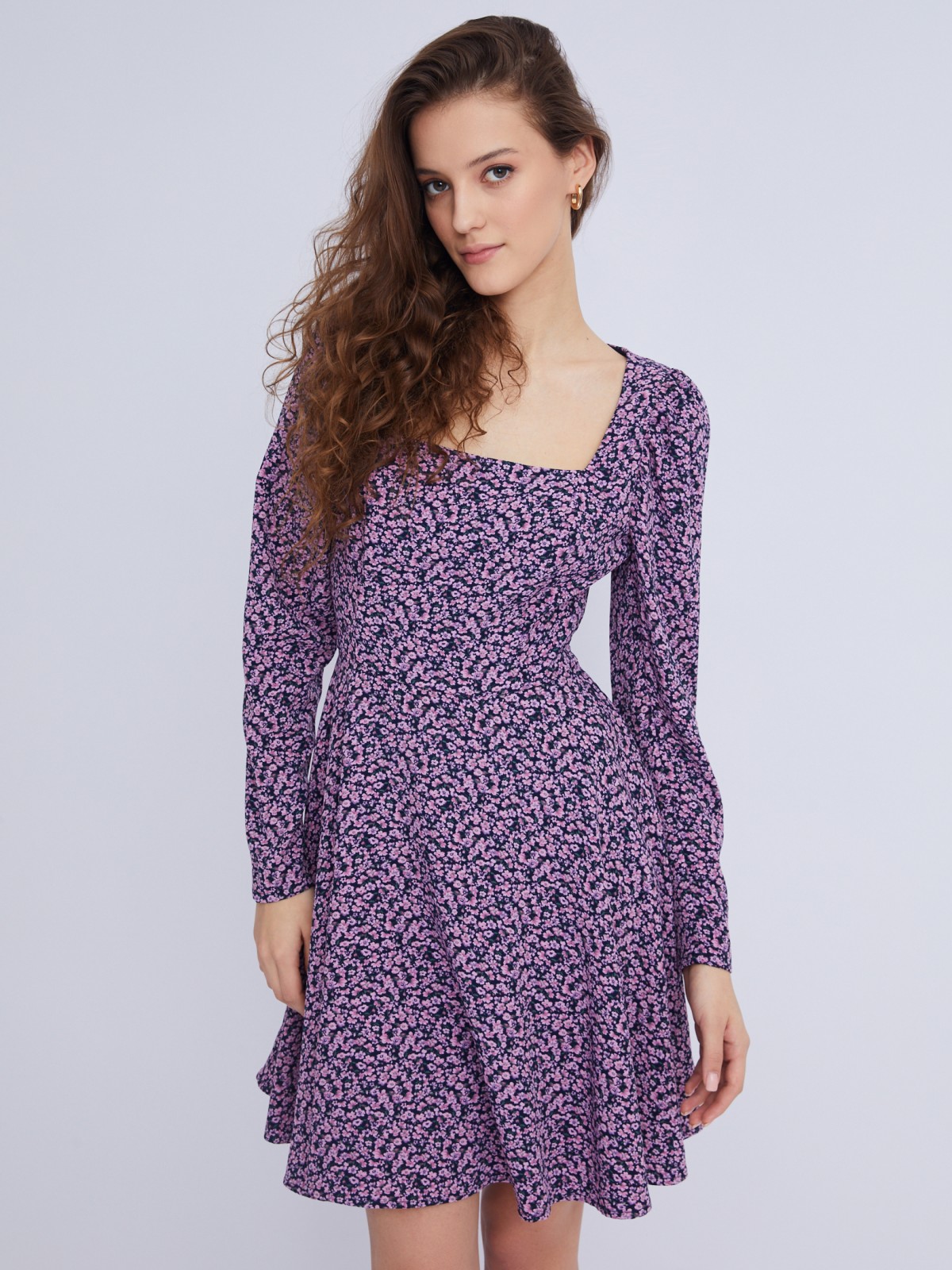 Платье zolla 023328262071, цвет фиолетовый, размер M - фото 3