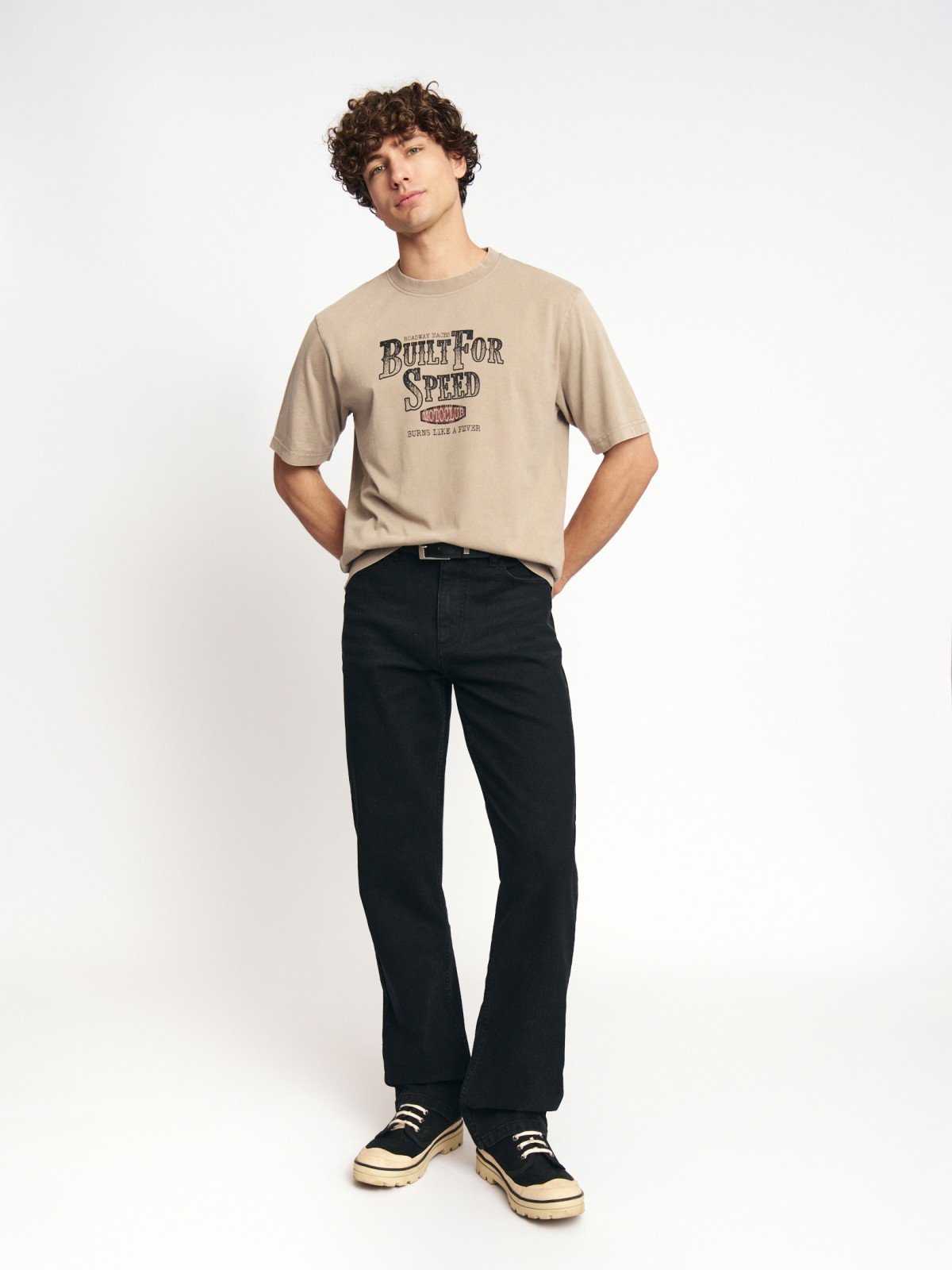 Футболка из хлопка с принтом