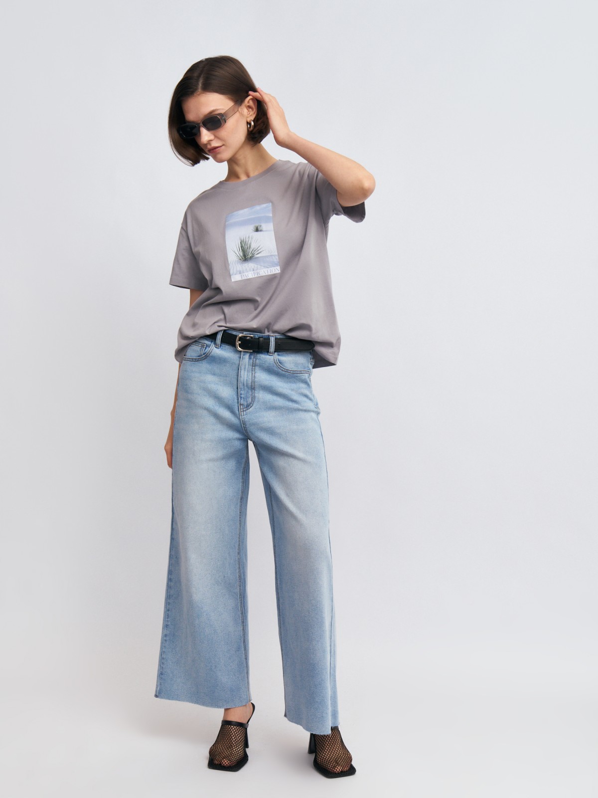 Футболка из хлопка с принтом