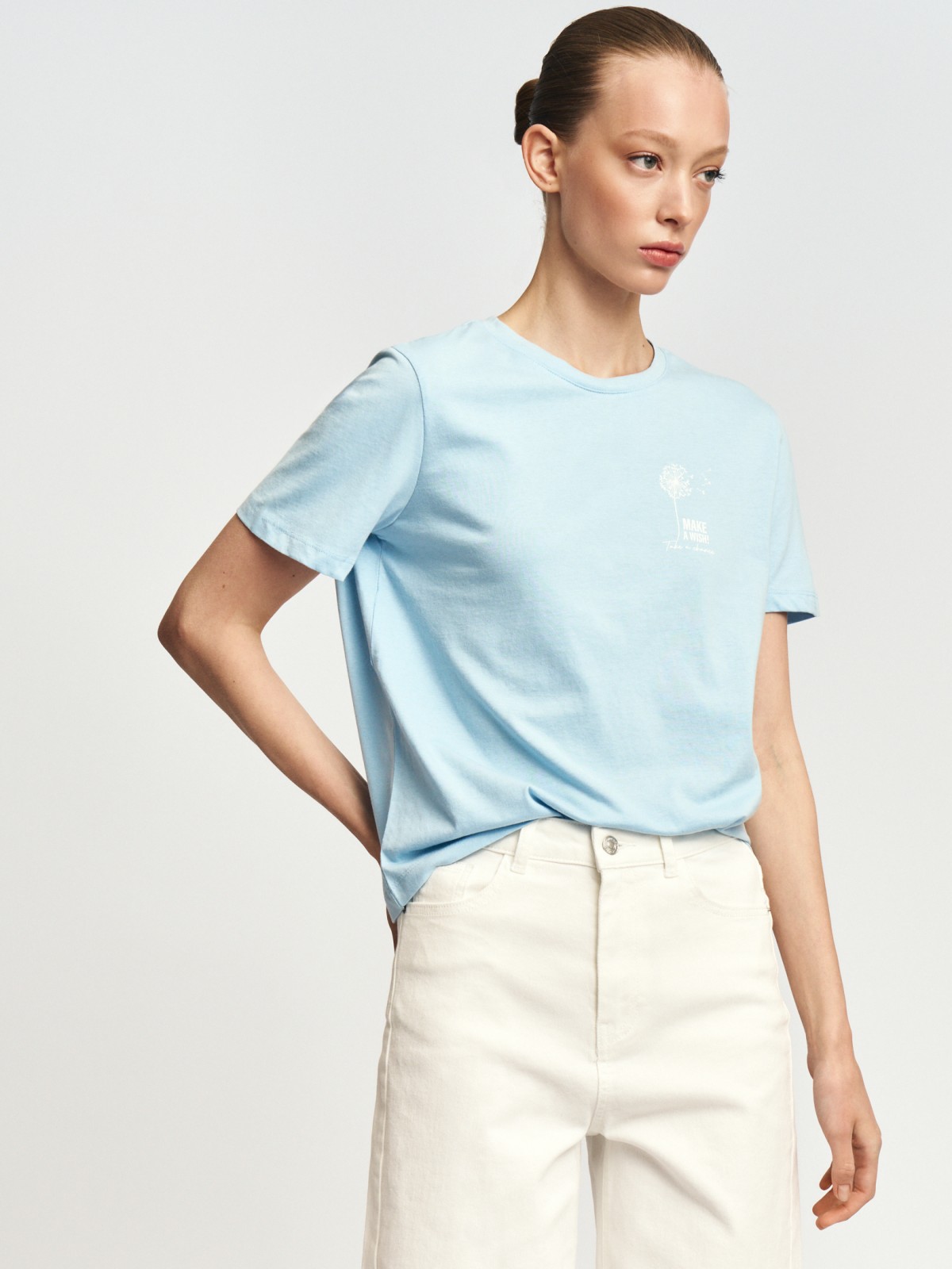 Футболка из хлопка с принтом