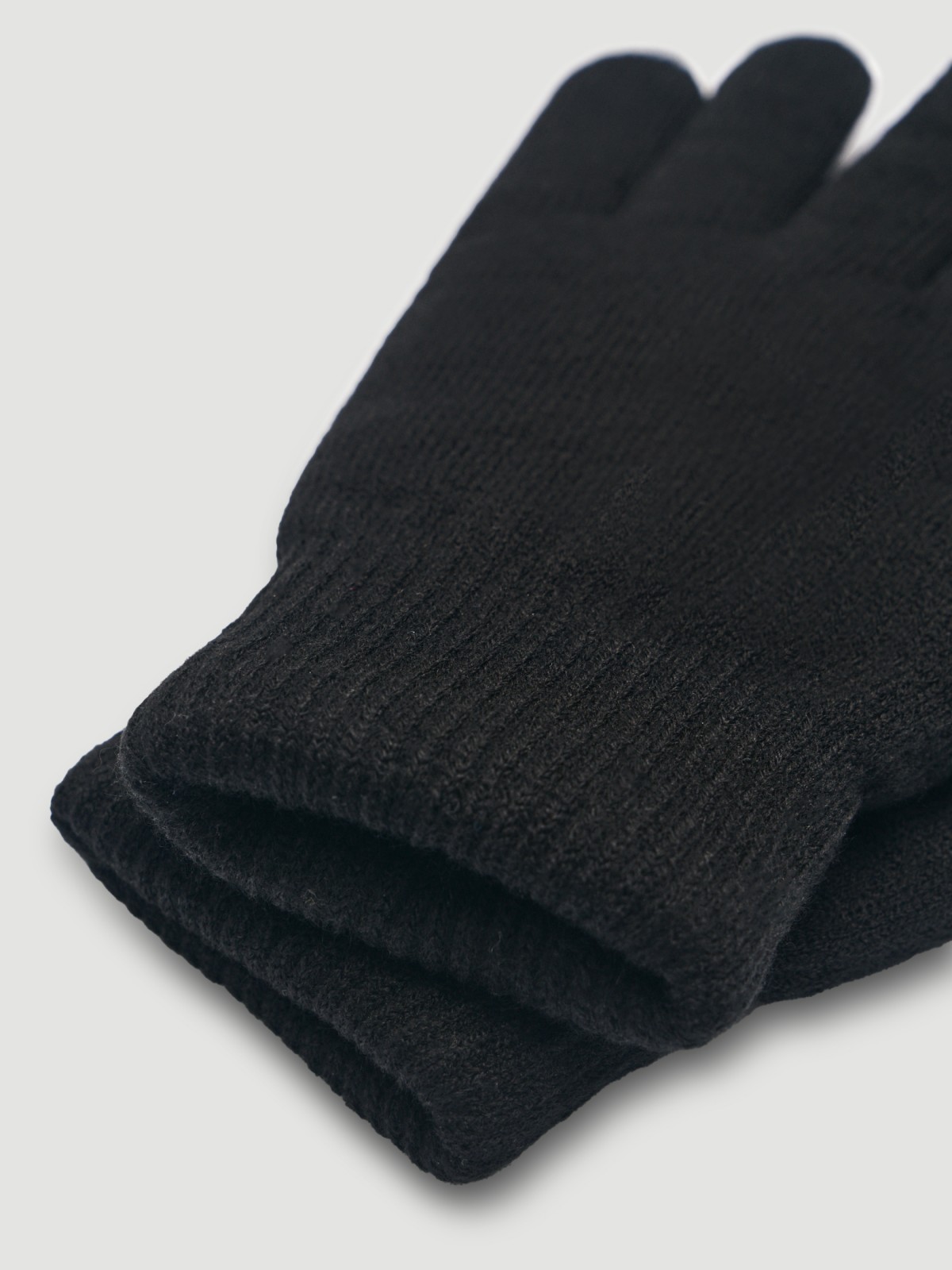 Тёплые трикотажные перчатки с экомехом