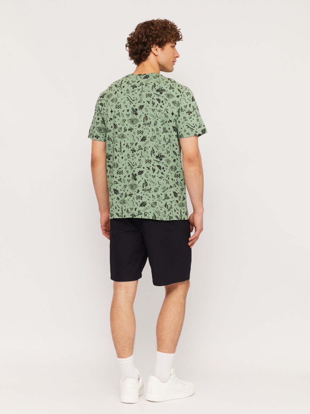 Футболка из хлопка с принтом