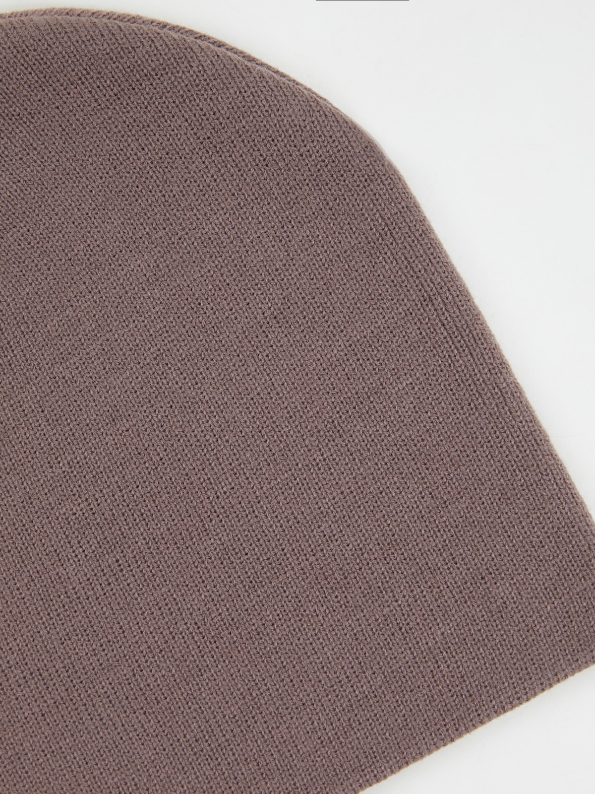Трикотажная шапка-бини без отворота