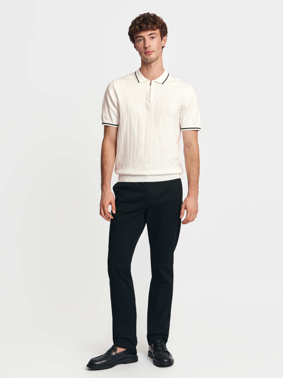 Брюки силуэта Slim из хлопка