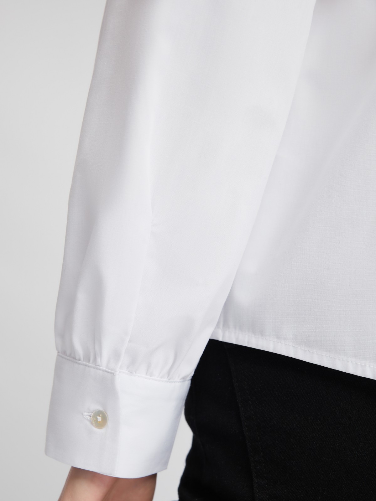 Блузка-рубашка с акцентным воротником и объёмными рукавами zolla 02411117Y593, цвет белый, размер XS - фото 6