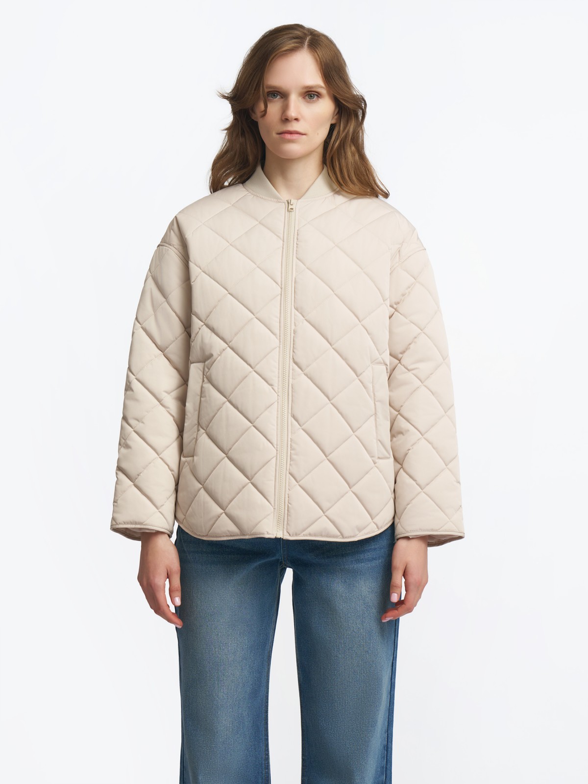 Утеплённая стёганая куртка на синтепоне