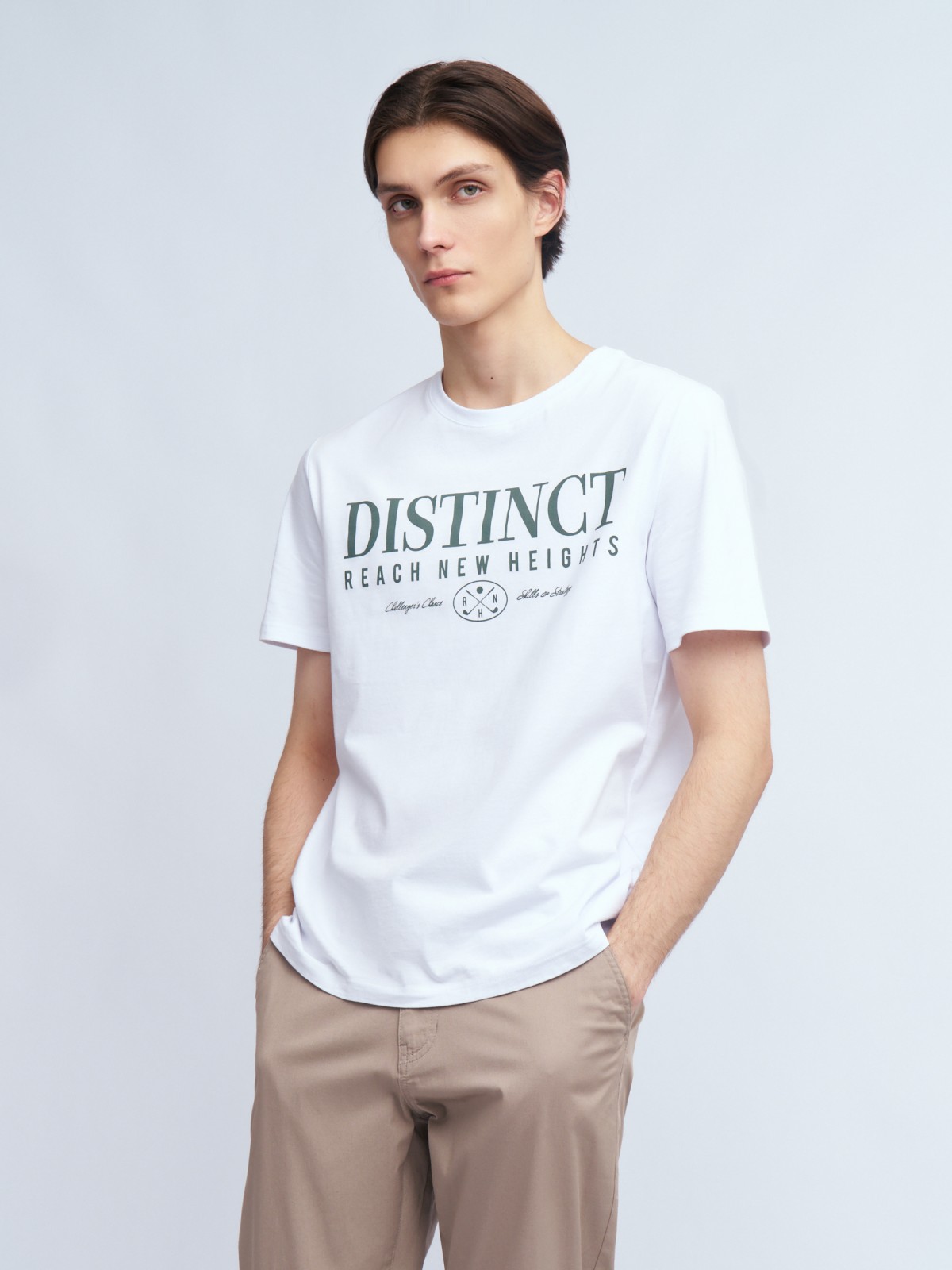 Футболка из хлопка с принтом-надписью