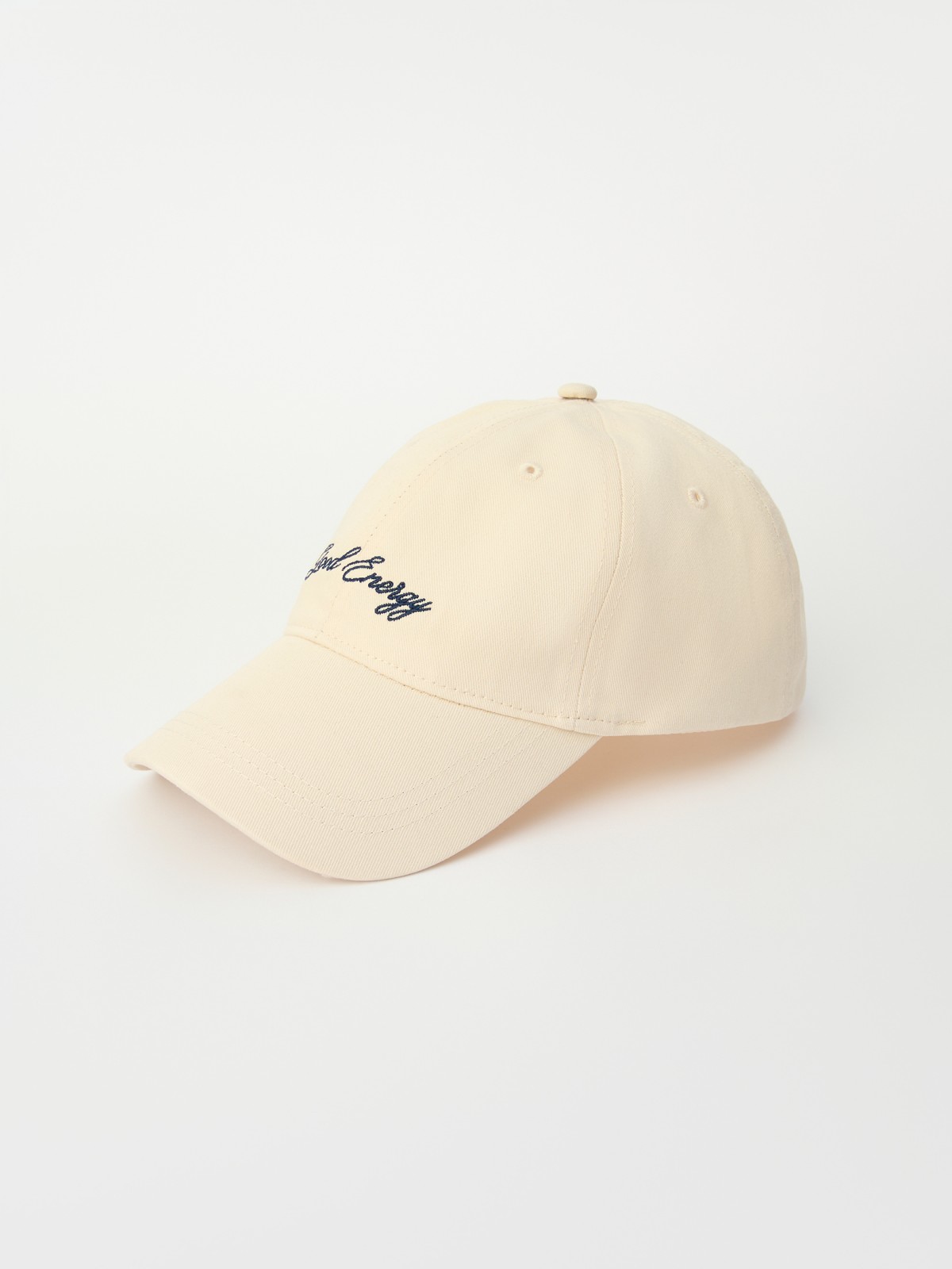 Бейсболка из хлопка с полукруглым козырьком