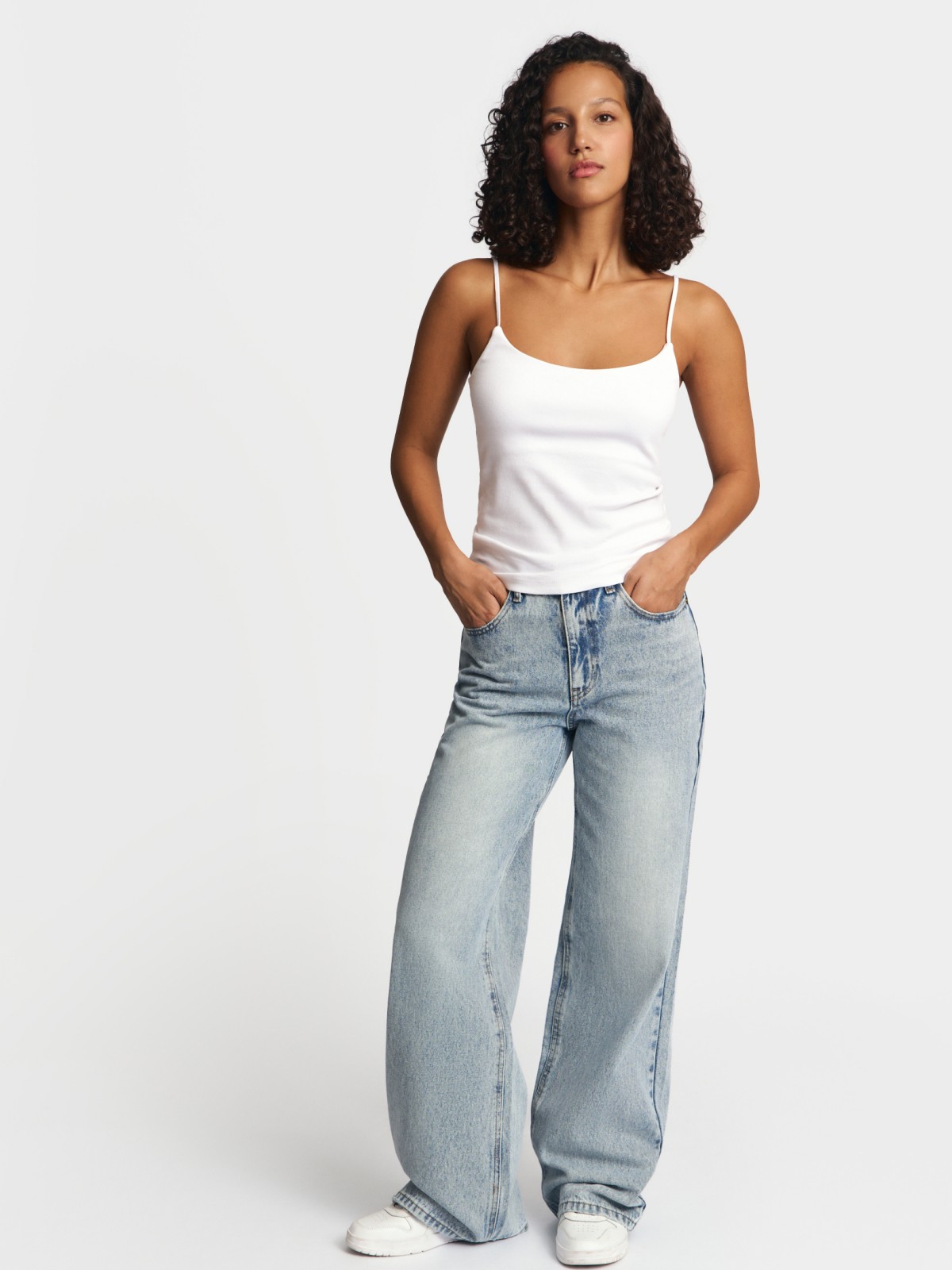 Джинсы силуэта Wide из хлопка