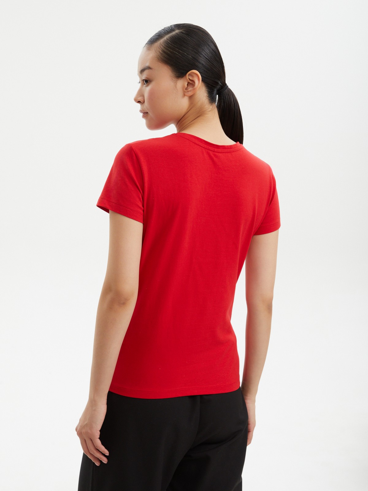 Футболка из хлопка спортивная с принтом