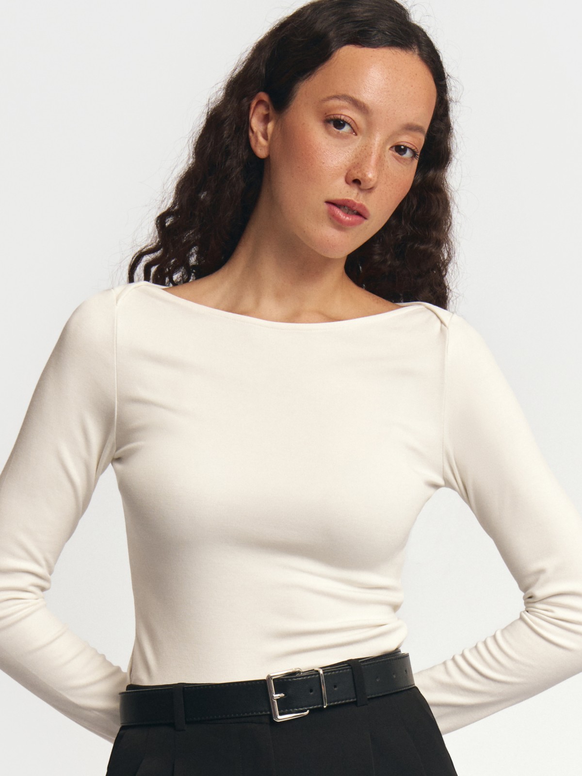 Трикотажный лонгслив из вискозы