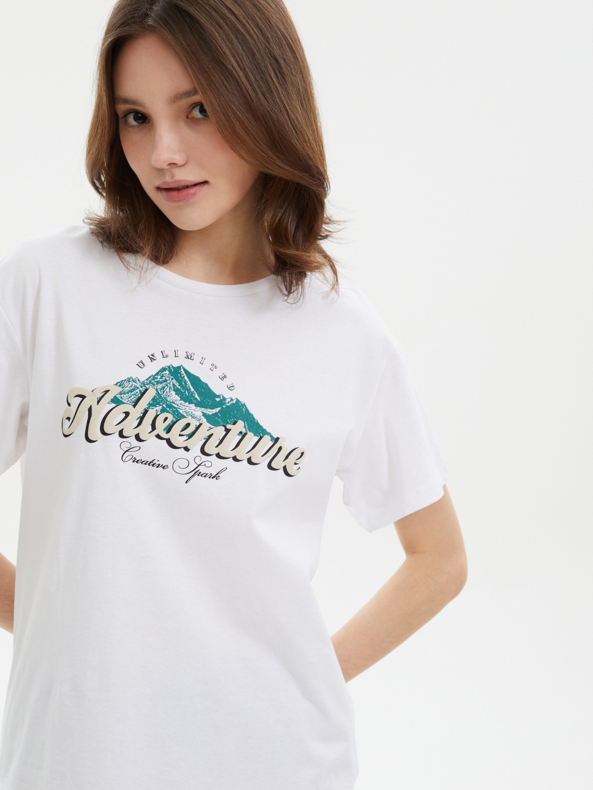 Футболка из хлопка с надписью