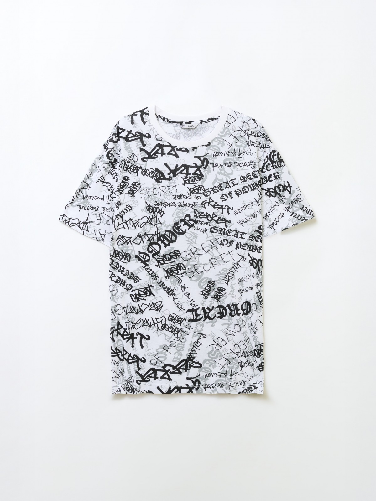 Футболка из хлопка с принтом граффити