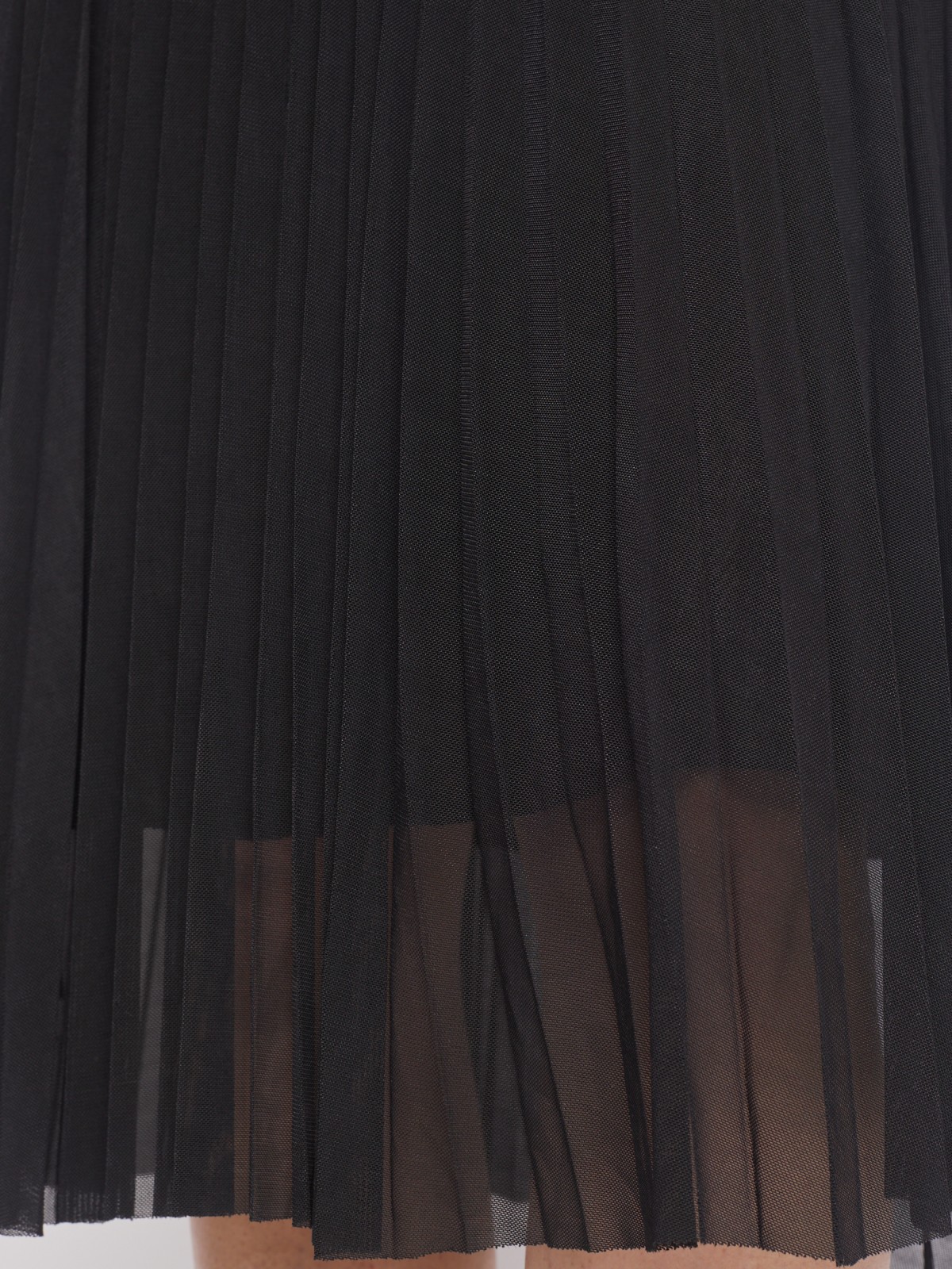 Плиссированная юбка миди zolla 02231789Y023, цвет черный, размер XS - фото 4