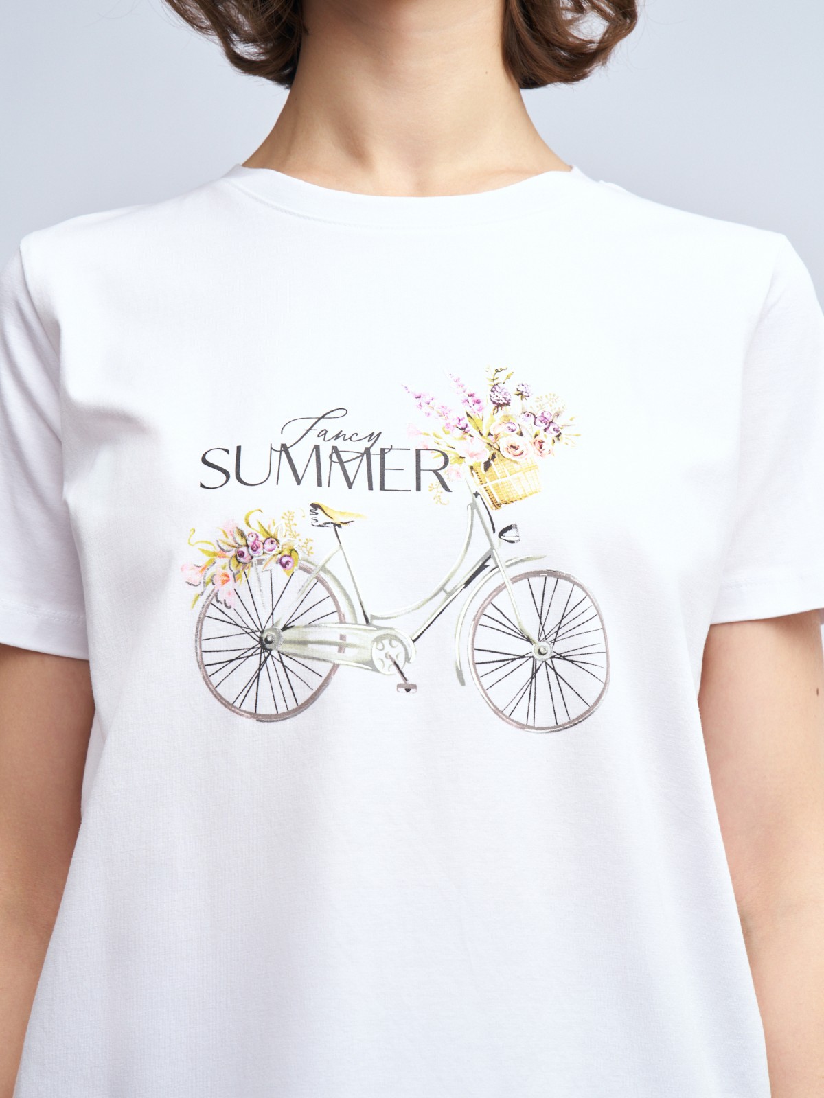 Футболка из хлопка с принтом