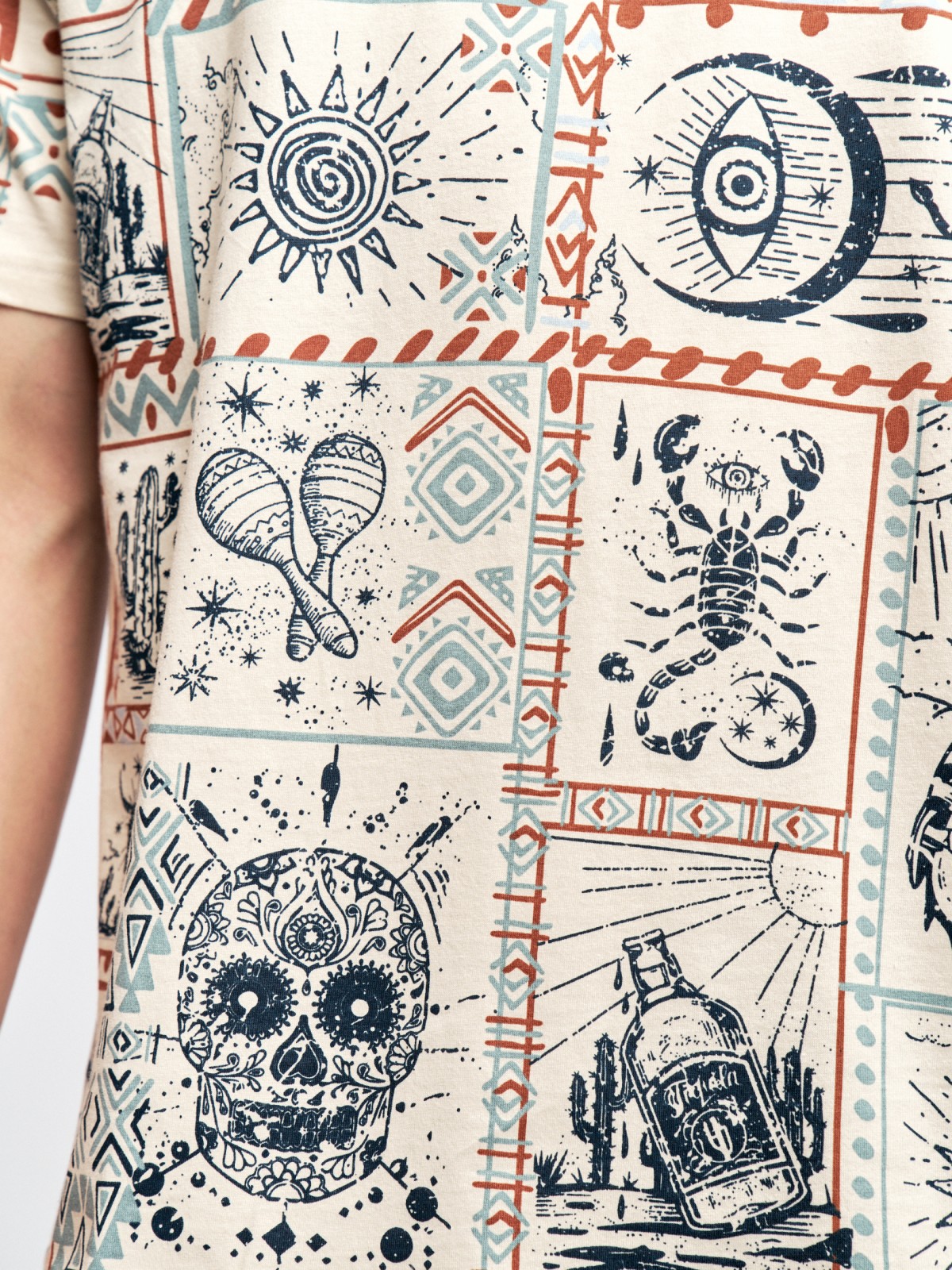 Футболка из хлопка с принтом