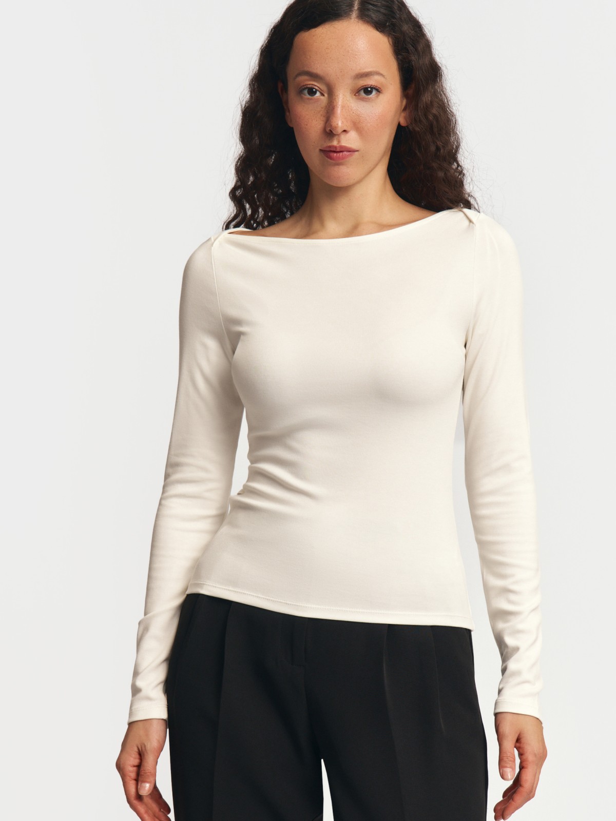 Трикотажный лонгслив из вискозы