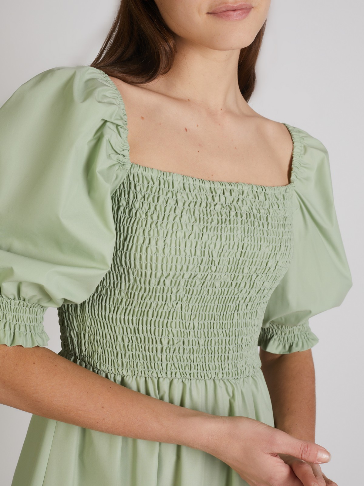 Платье zolla 022248262333, цвет светло-зеленый, размер XS - фото 6