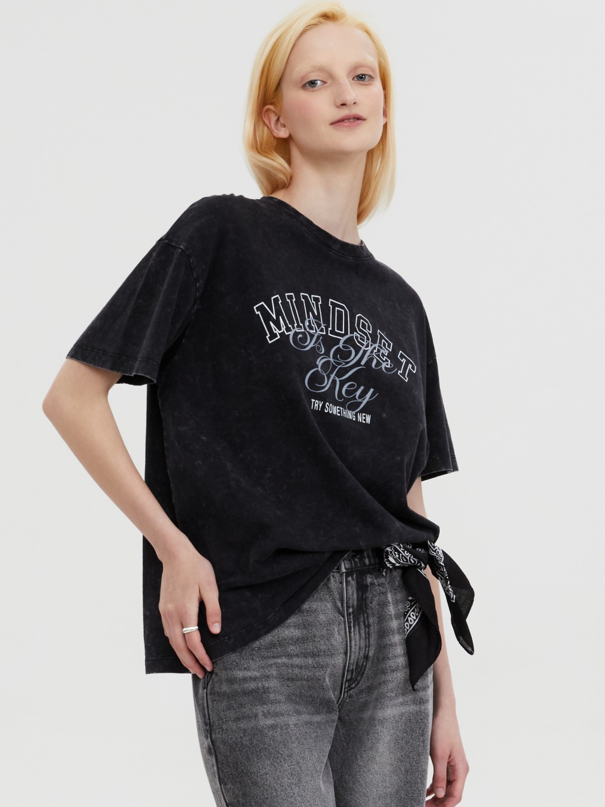 Футболка оверсайз из хлопка с надписью