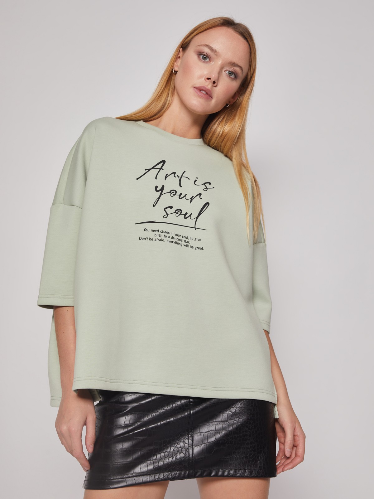Футболка oversize с принтом