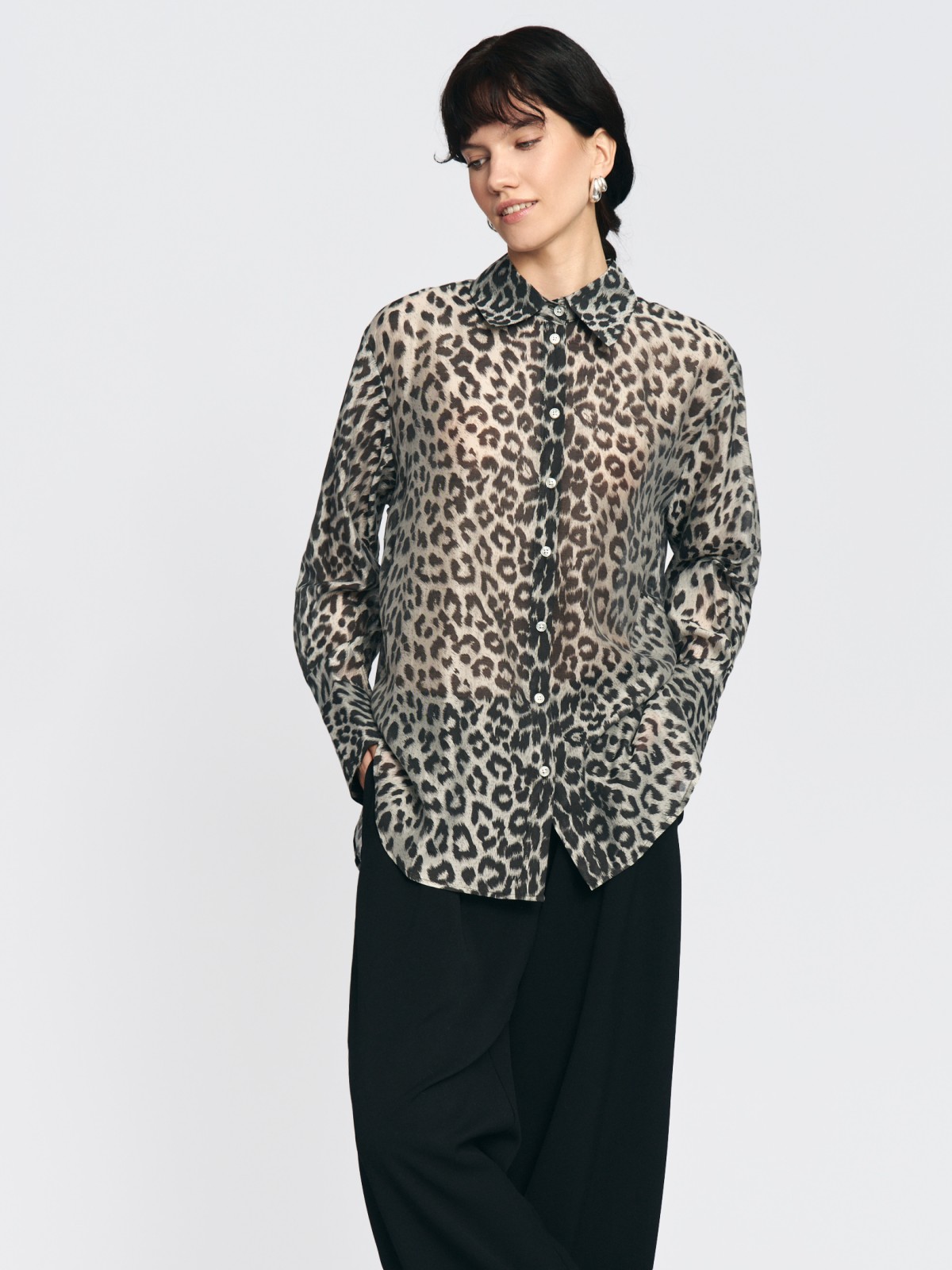 Рубашка с леопардовым принтом