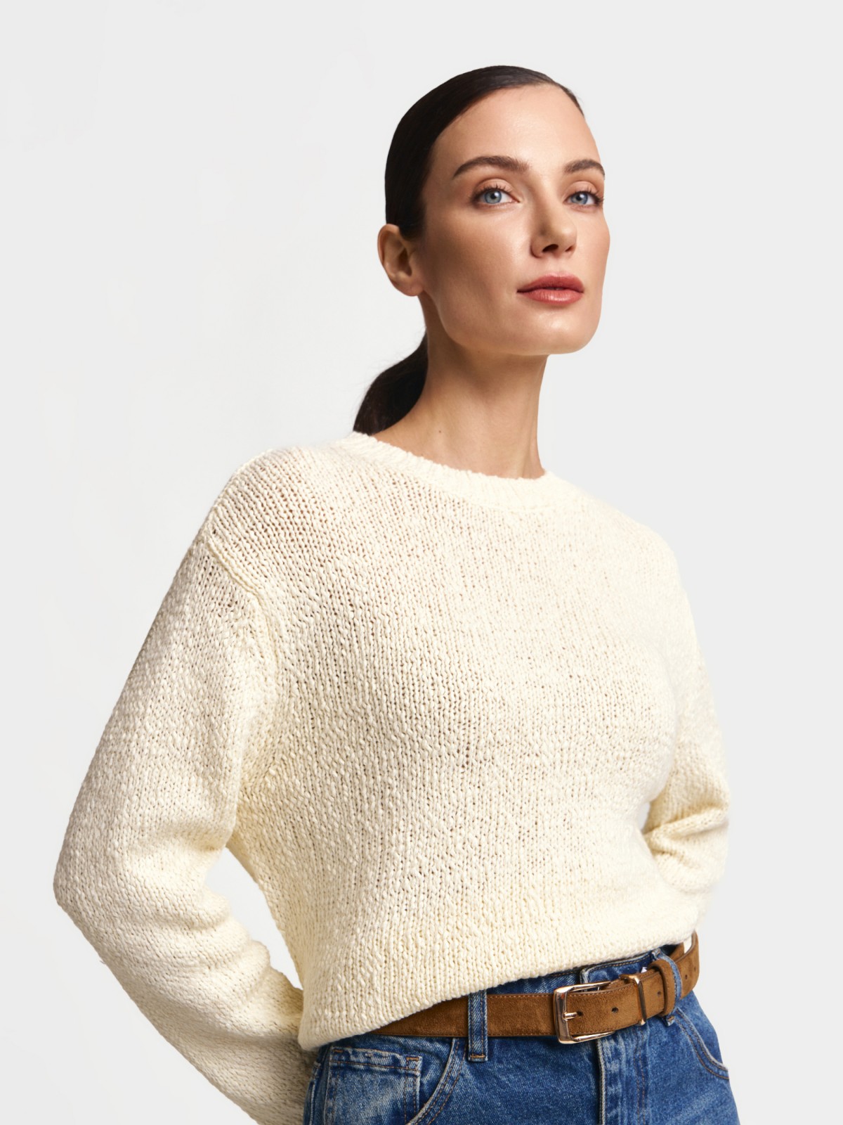 Вязаный джемпер с длинным рукавом