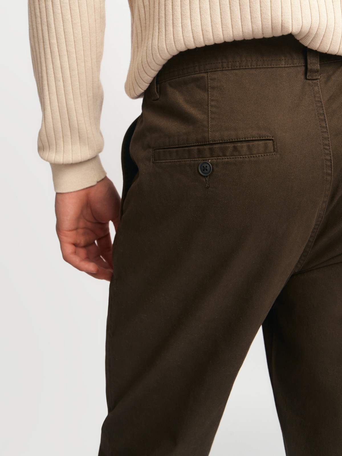 Брюки прямого силуэта из хлопка