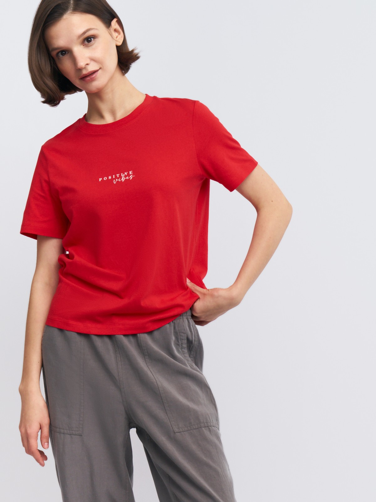 Футболка из хлопка с надписью