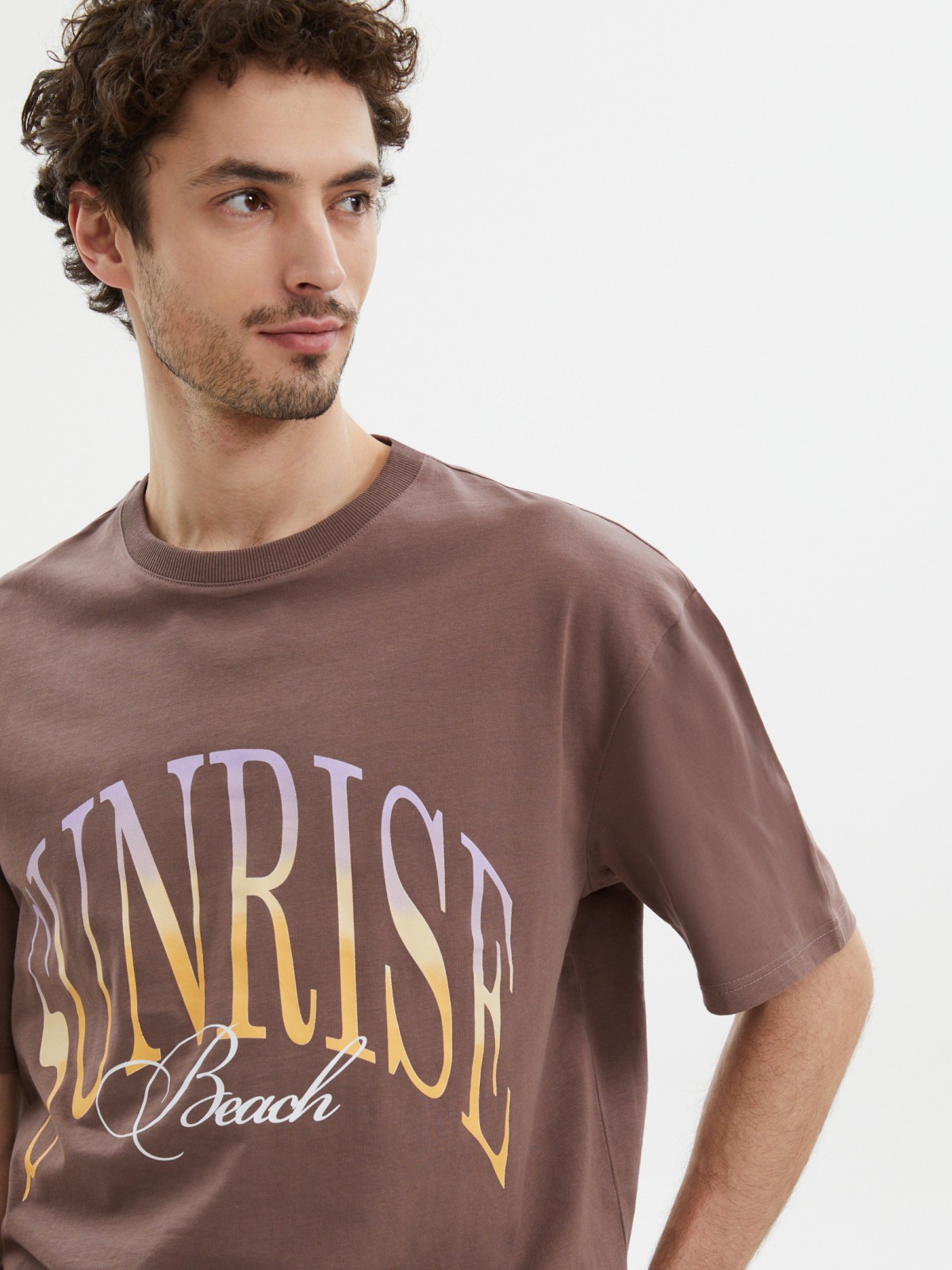 Футболка из хлопка с надписью