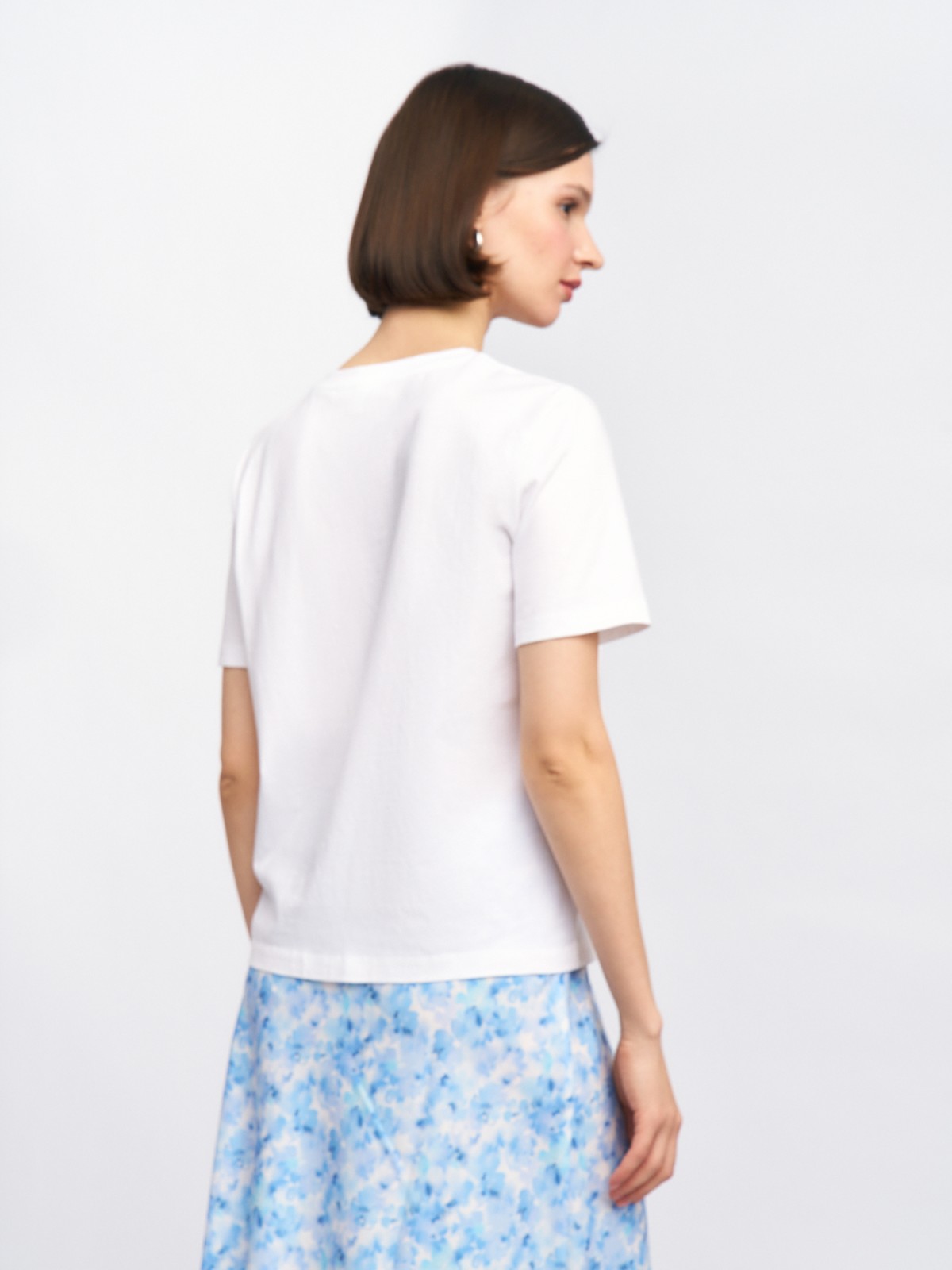 Футболка из хлопка с принтом