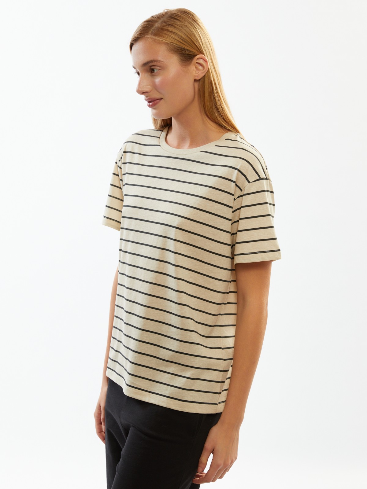 Футболка из хлопка в полоску