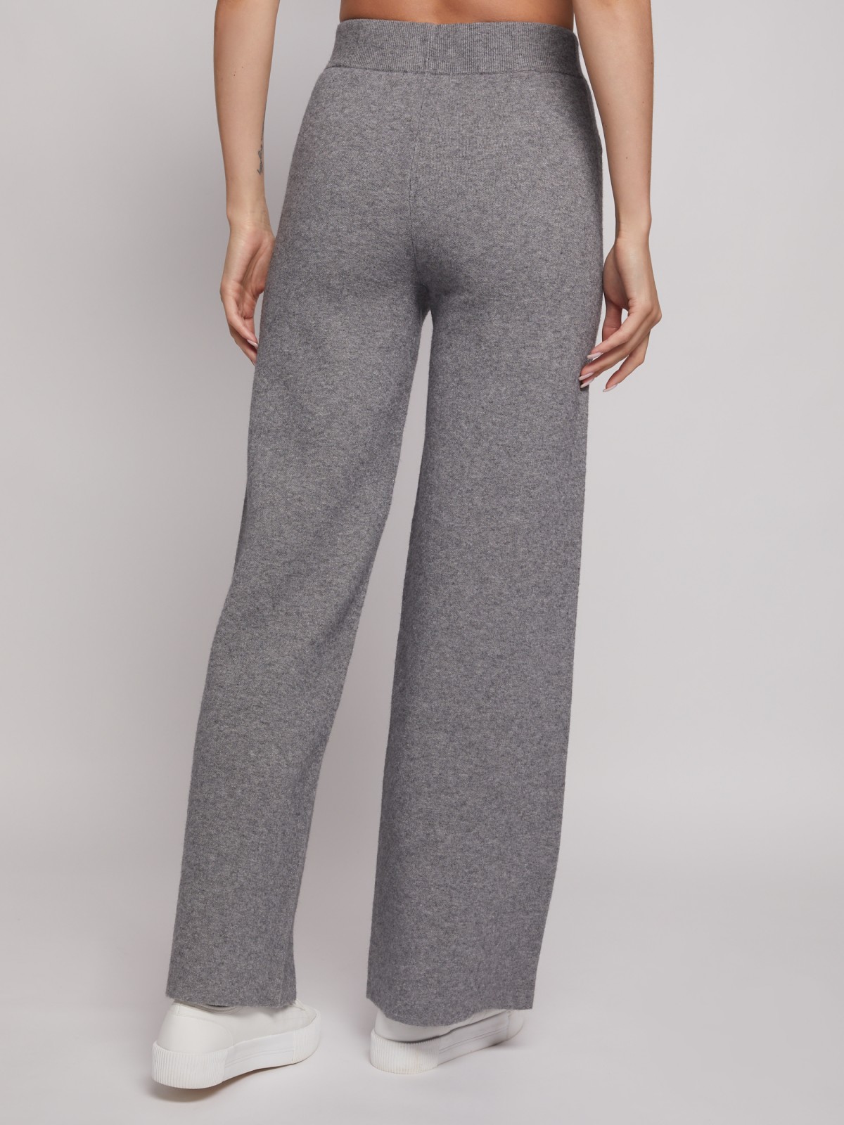 Прямые широкие брюки из трикотажа