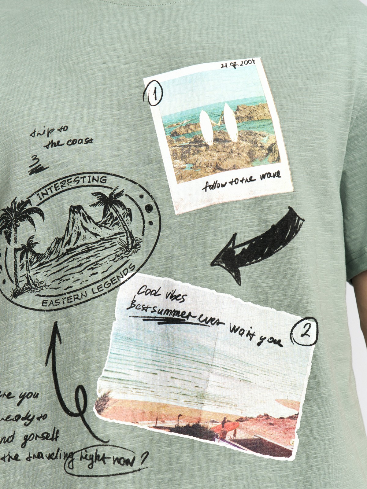 Футболка из хлопка с принтом