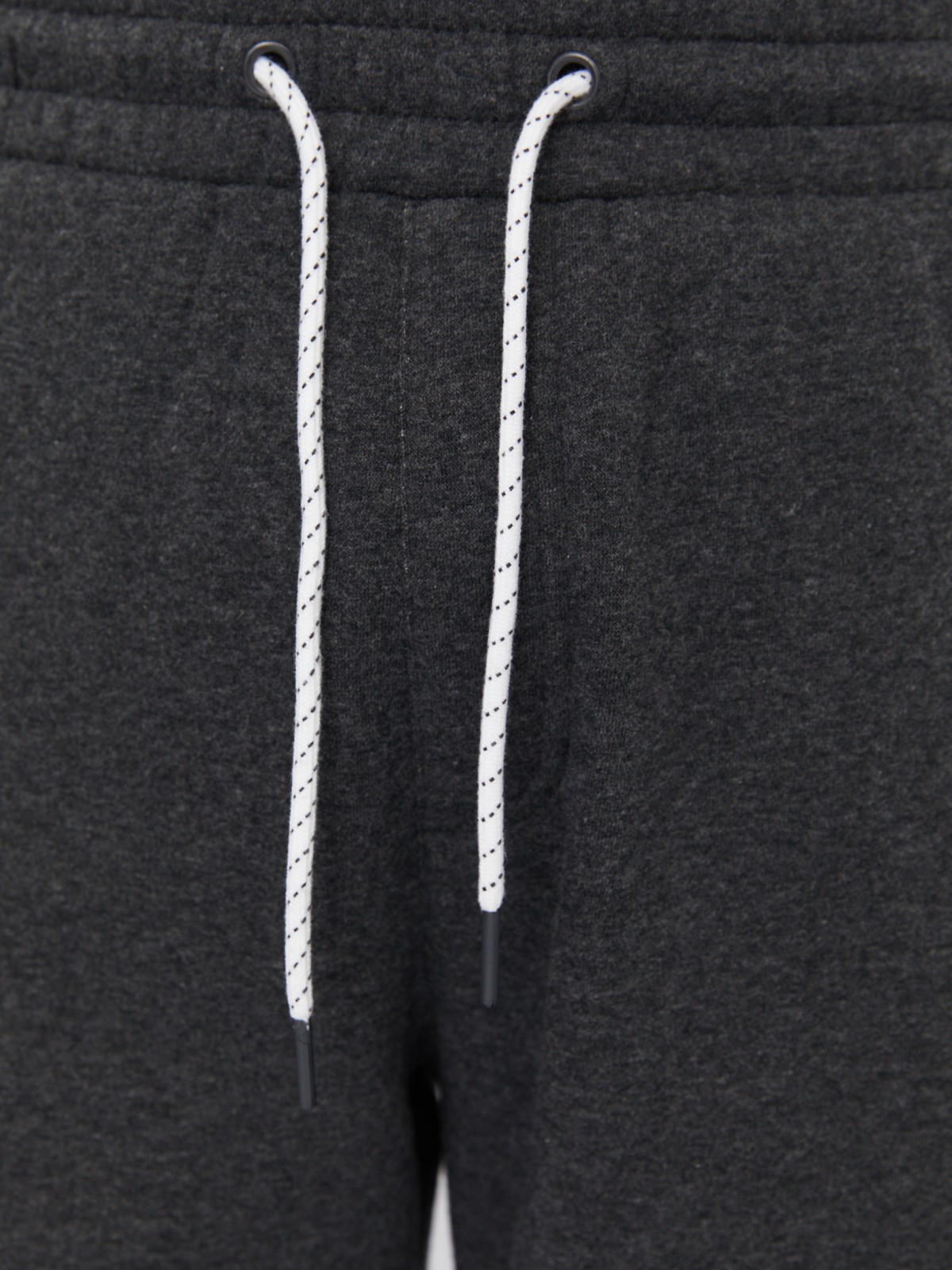 Утеплённые трикотажные брюки-джоггеры в спортивном стиле с лампасами zolla 213337660013, цвет темно-серый, размер M - фото 4