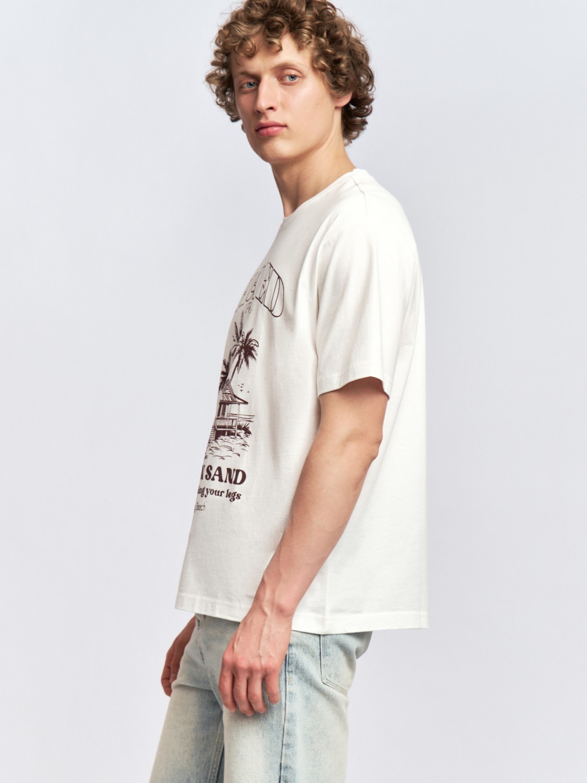 Футболка из хлопка с принтом