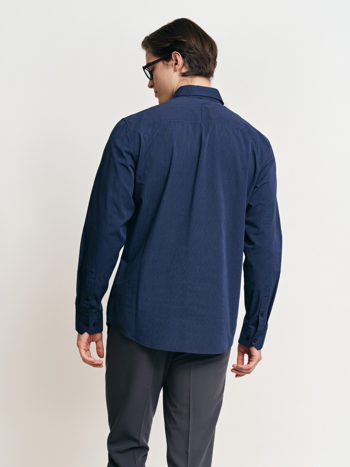 Рубашка в полоску с длинным рукавом