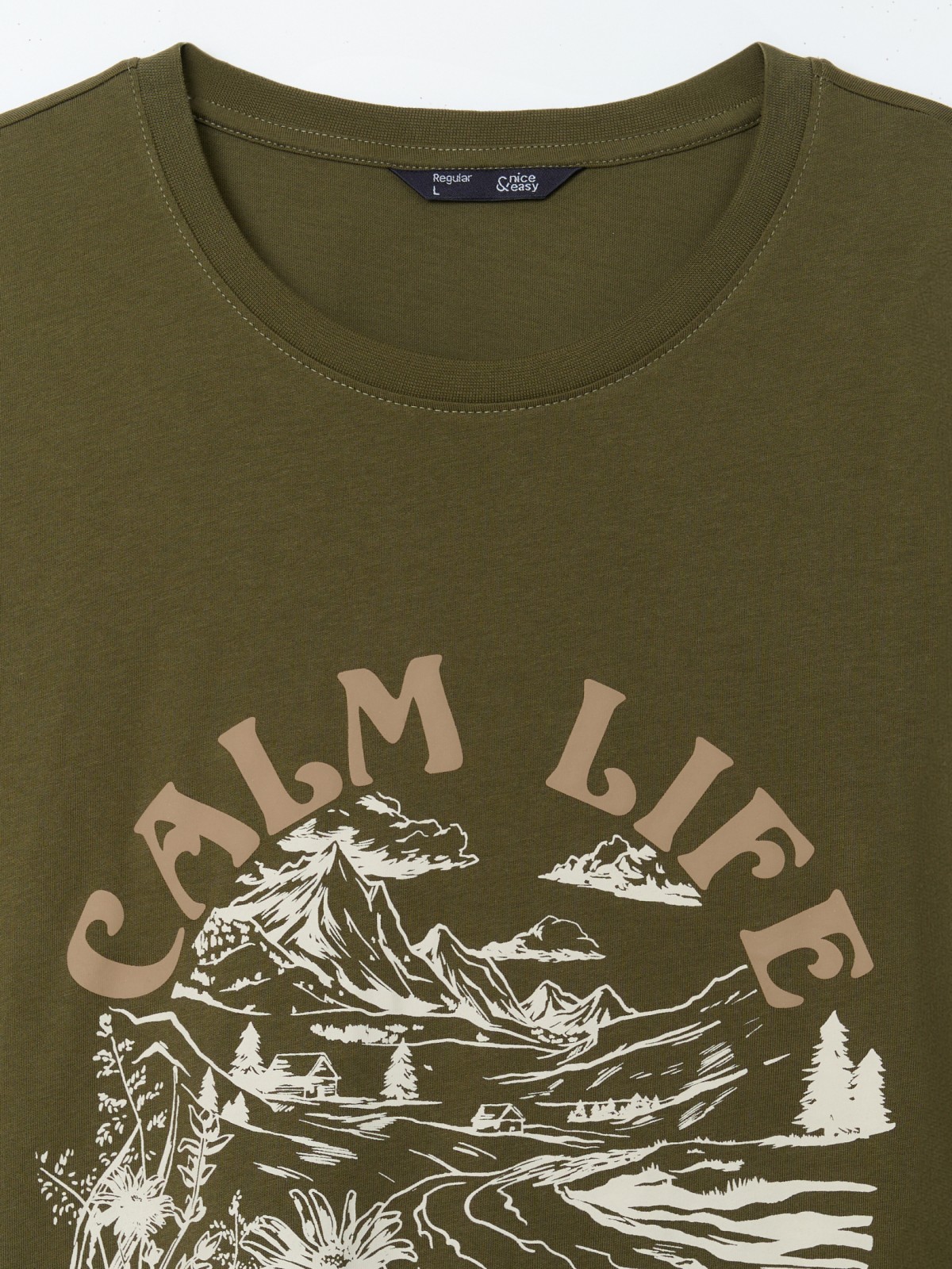 Футболка из хлопка с принтом