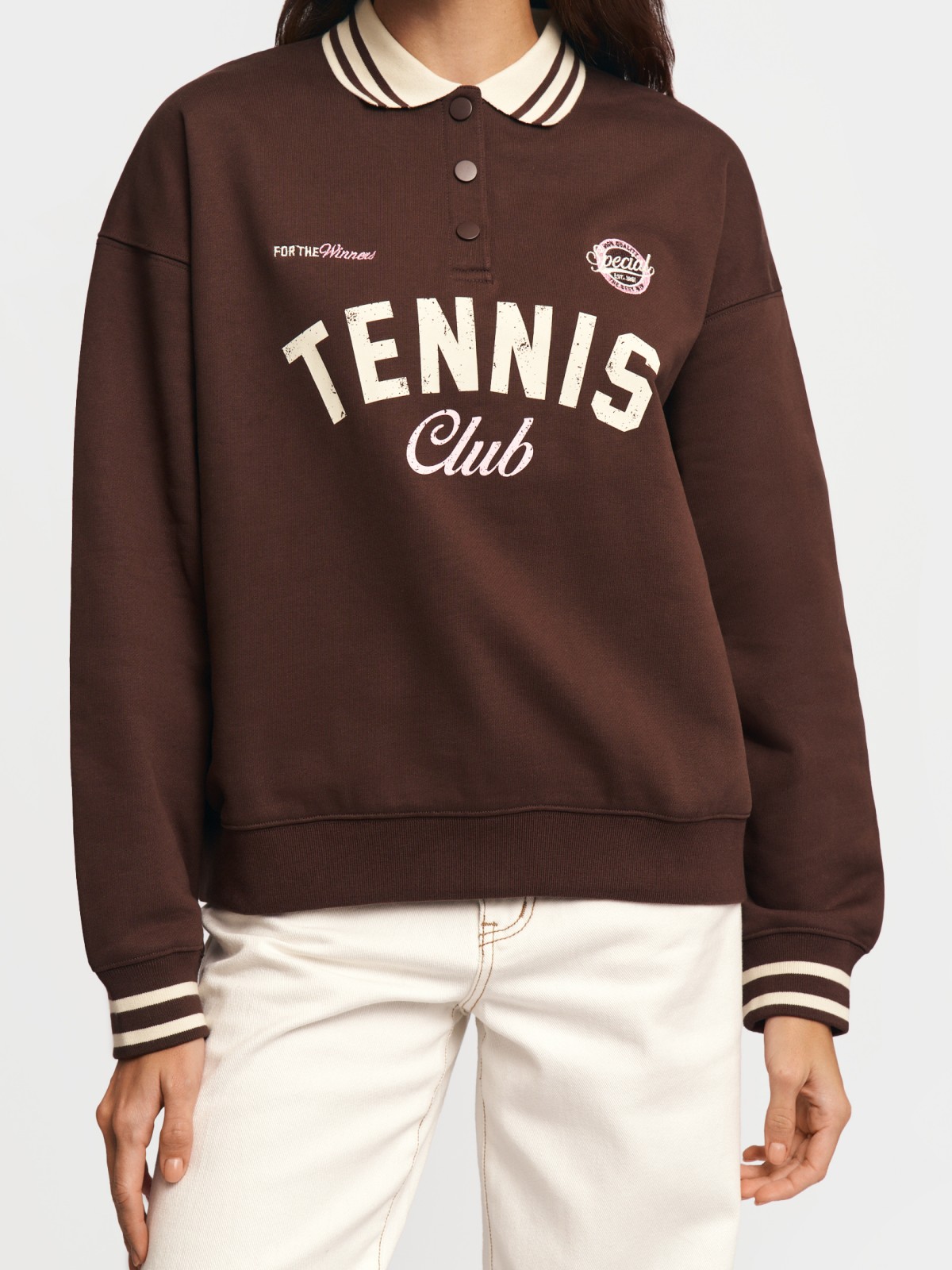 Свитшот поло из хлопка