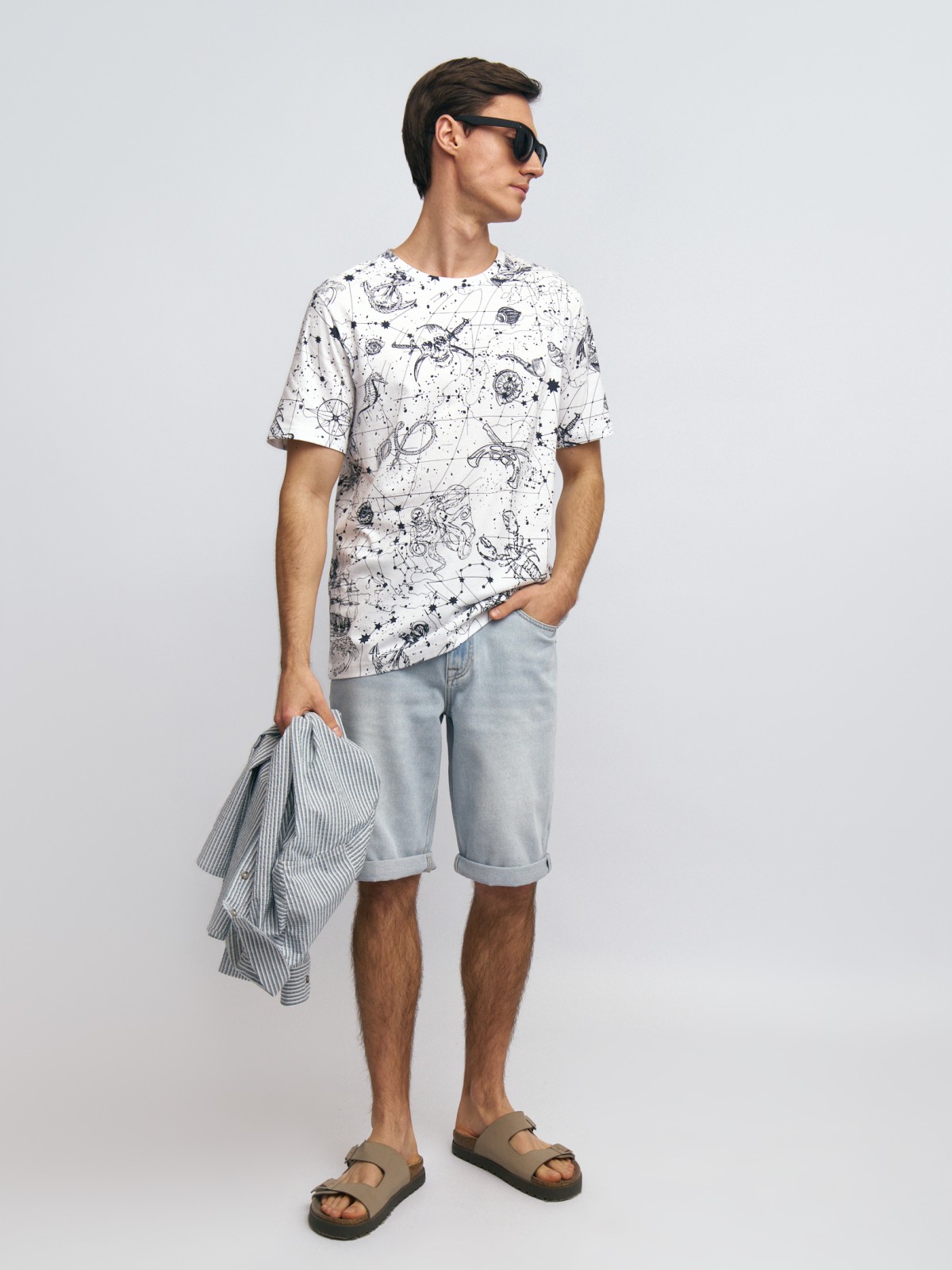 Футболка из хлопка с принтом