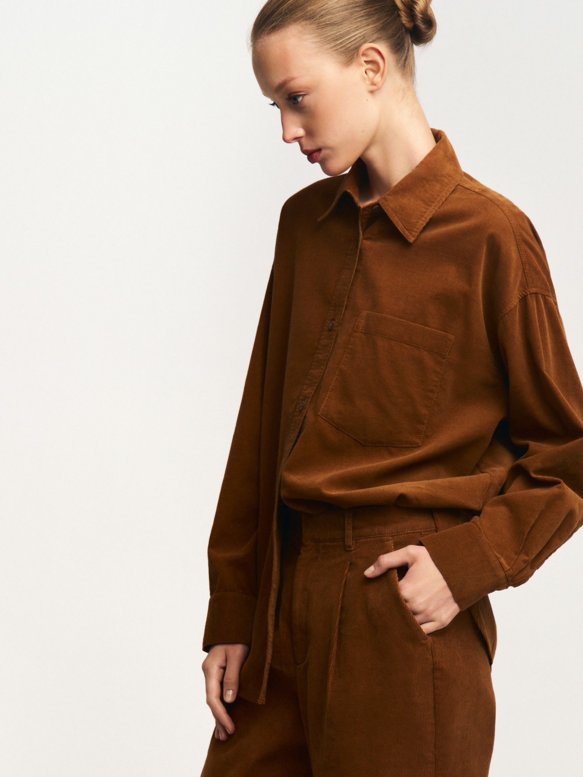 Вельветовая рубашка из хлопка