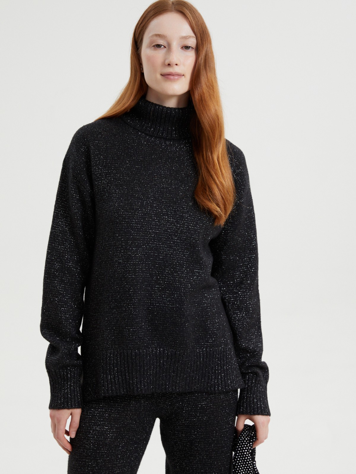 Вязаный свитер с люрексом