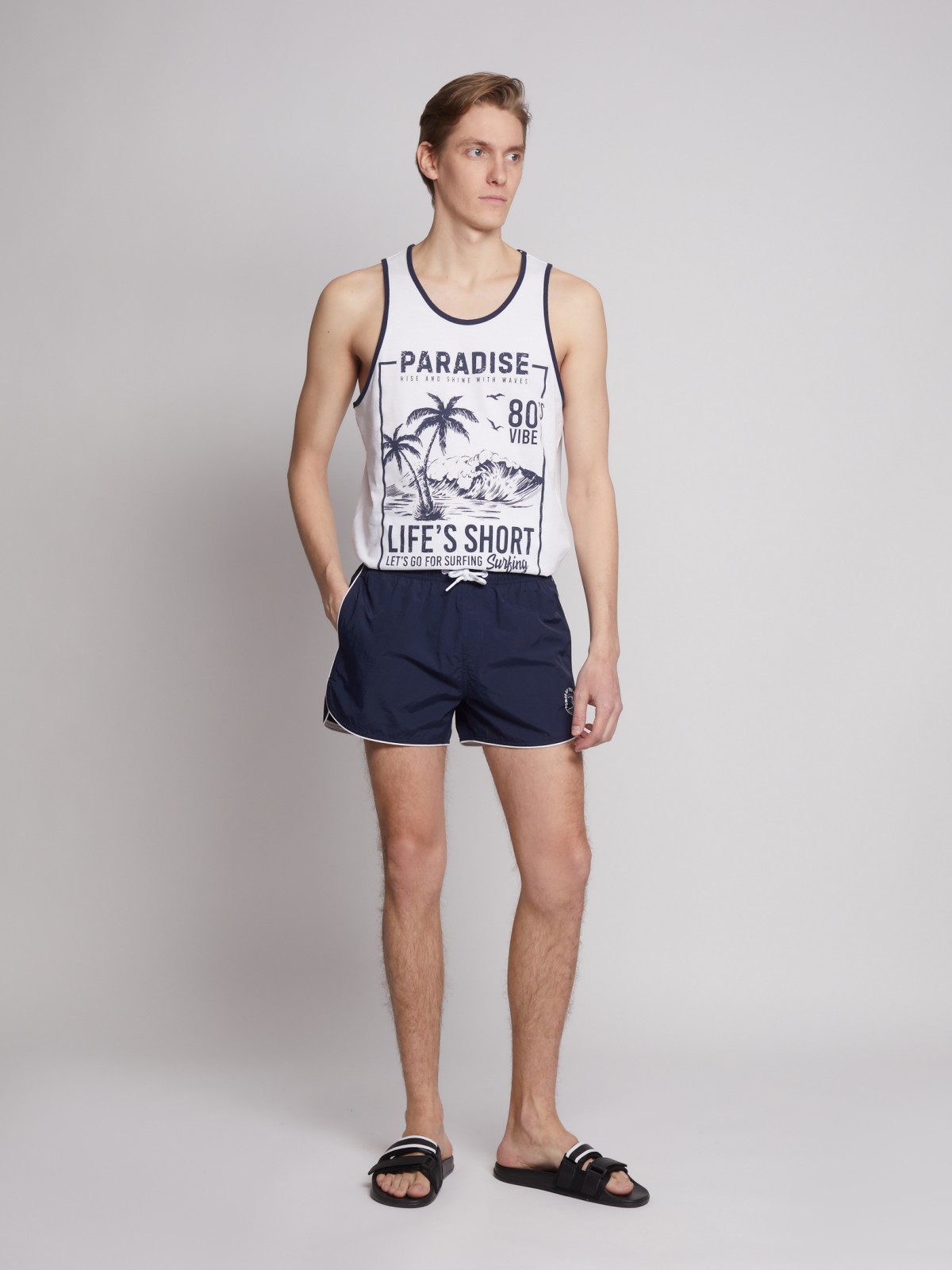 Плавательные шорты из нейлона на резинке