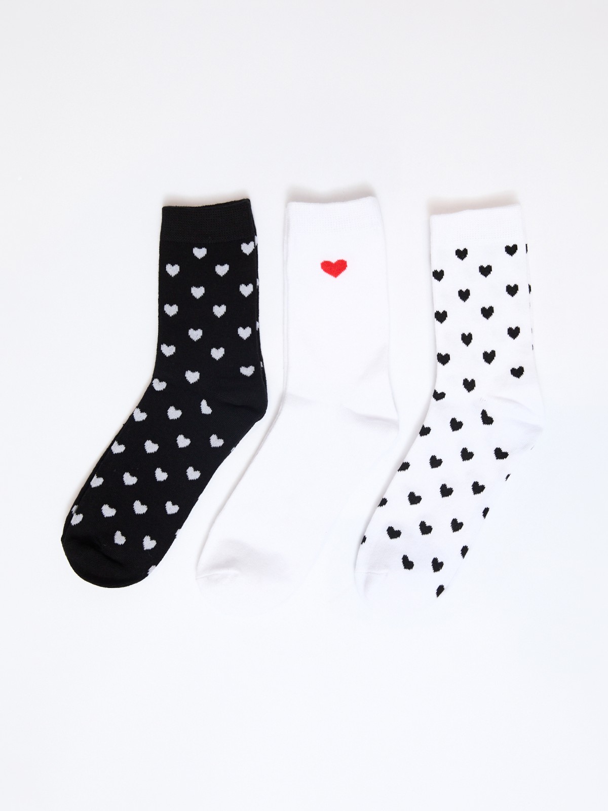 Набор высоких носков с узором (3 пары в комплекте)