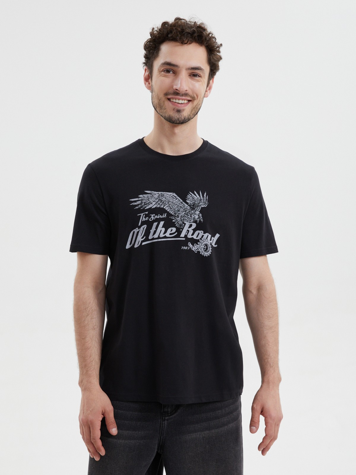 Футболка из хлопка с принтом