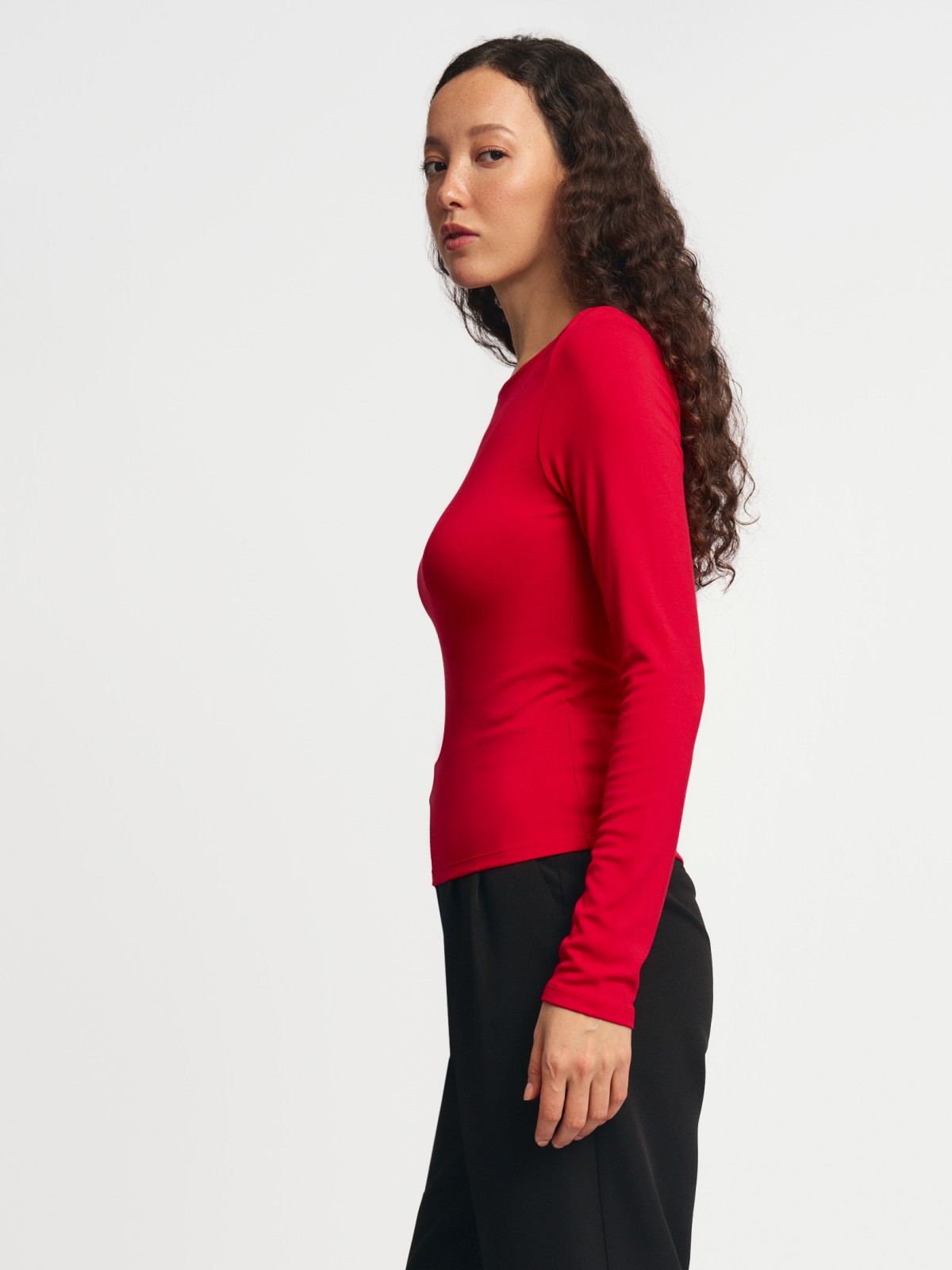 Трикотажный лонгслив из вискозы