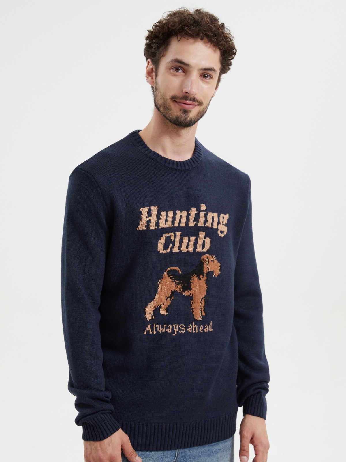 Вязаный джемпер из акрила с узором