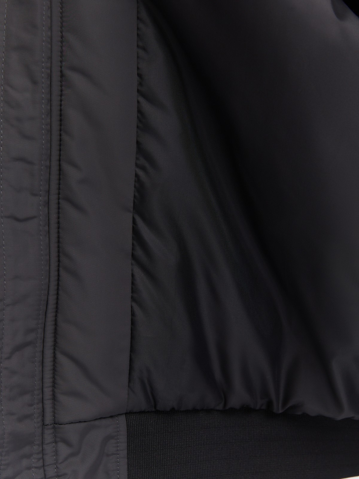 Утеплённая куртка-бомбер с воротником-стойкой zolla 014135102014, цвет серый, размер M - фото 5